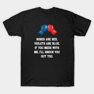 Roses are red violets are blue boxing, Dark T-Shirt